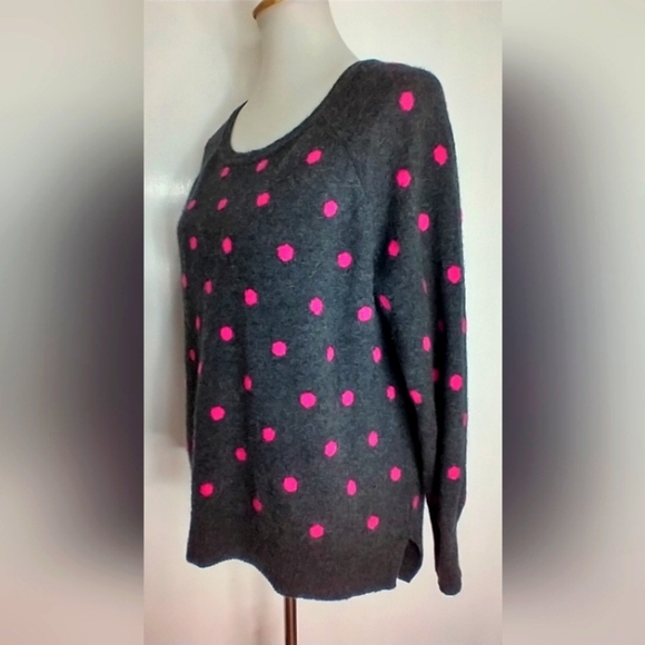 POLKADOT WOOL CASHMERE BLEND SWEATER - Picture 1 of 7